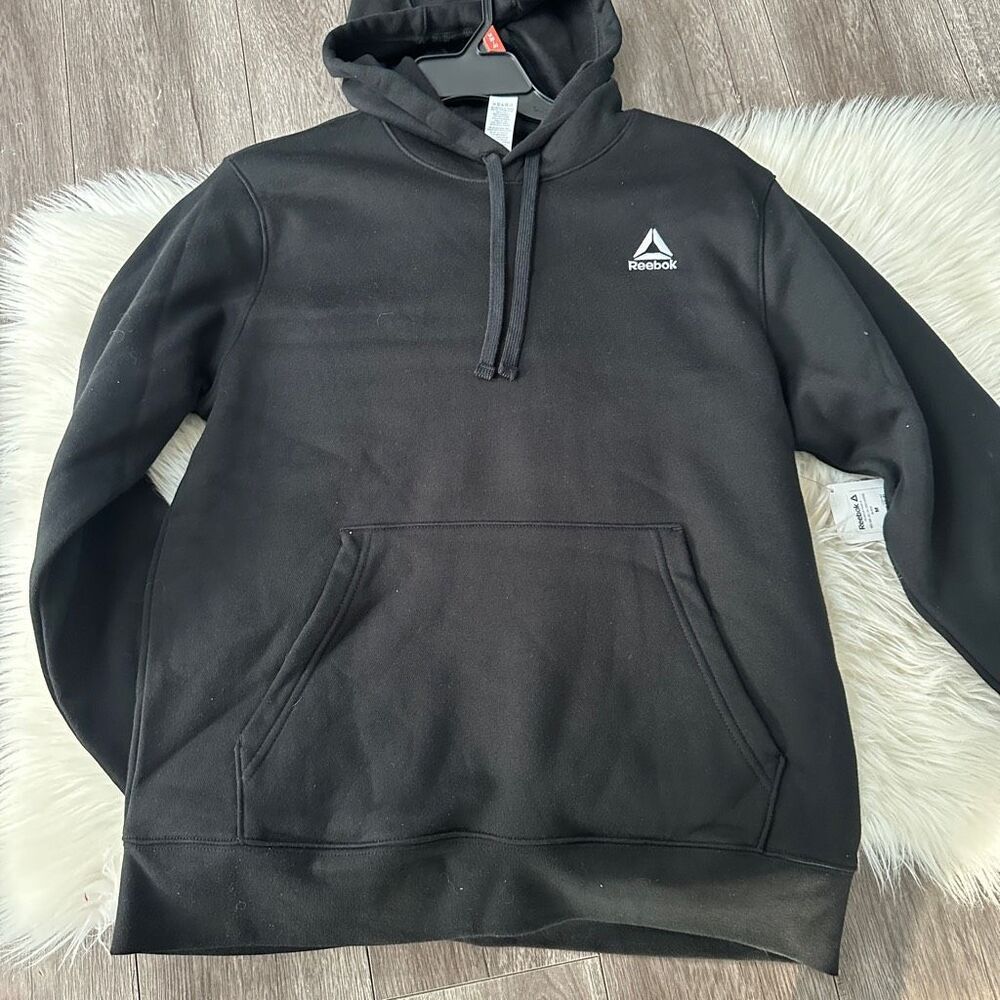NWT Reebok mens size medium black hoodie sweater